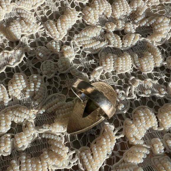 STERLING SILVER HUGE LABRADORITE RING - Picture 7 of 8